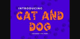 Cat and Dog Font Poster 1