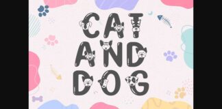 Cat and Dog Font Poster 1