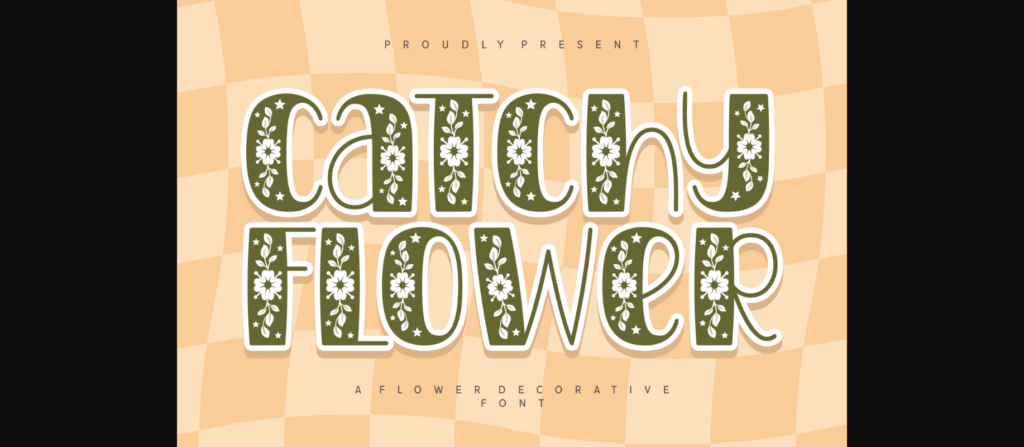 Catchy Flower Font Poster 1