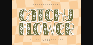 Catchy Flower Font Poster 1