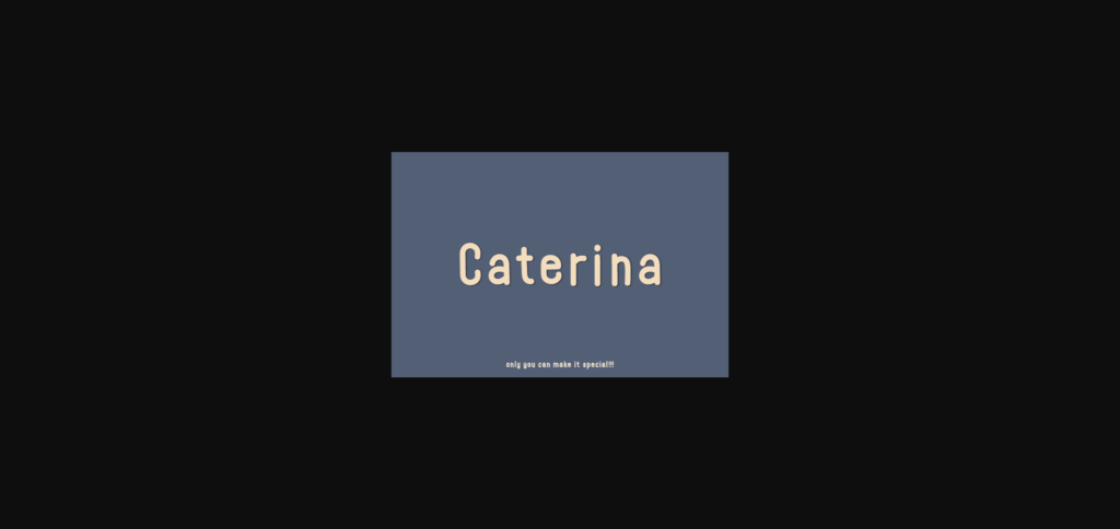 Caterina Font Poster 3