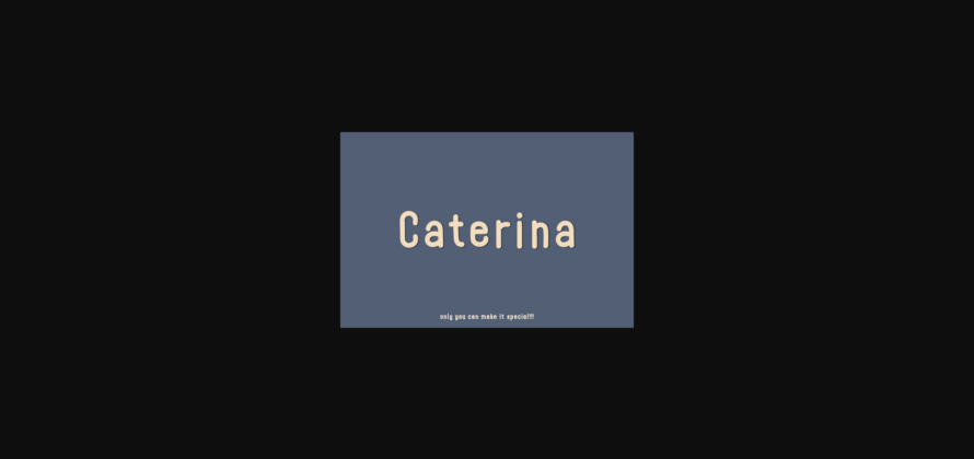 Caterina Font Poster 3