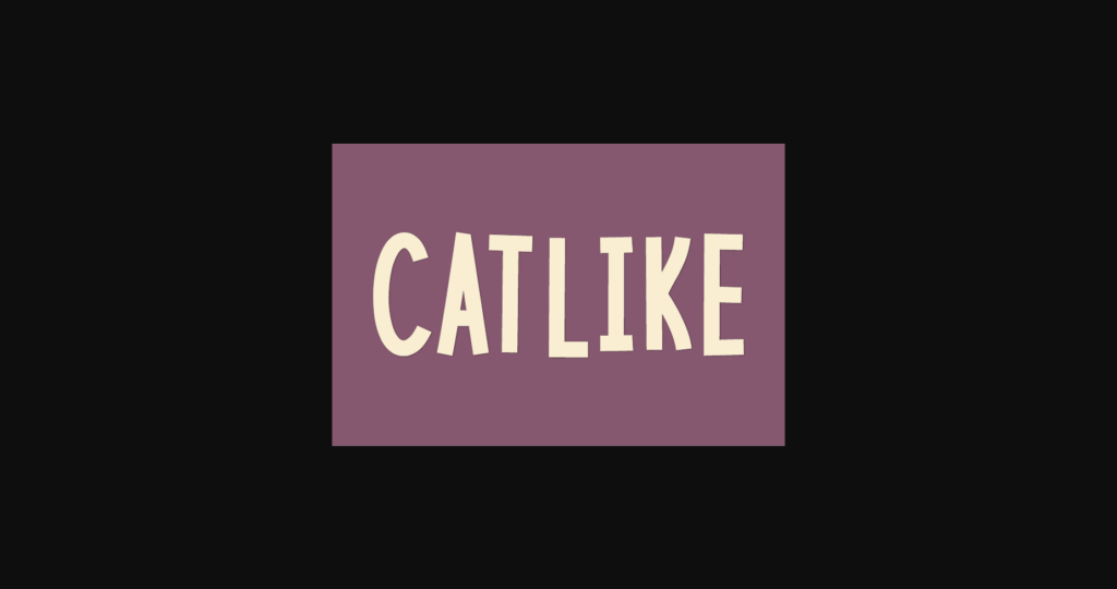 Catlike Font Poster 1