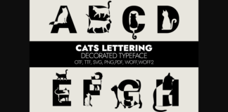 Cats Lettering Font Poster 1