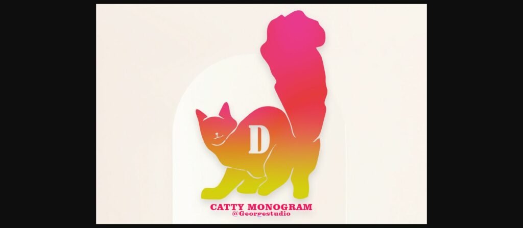 Catty Monogram Font Poster 1