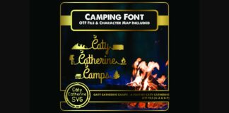 Caty Catherine Camping Font Poster 1