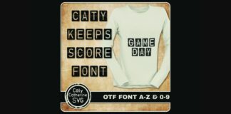 Caty Keeps Score Font Poster 1