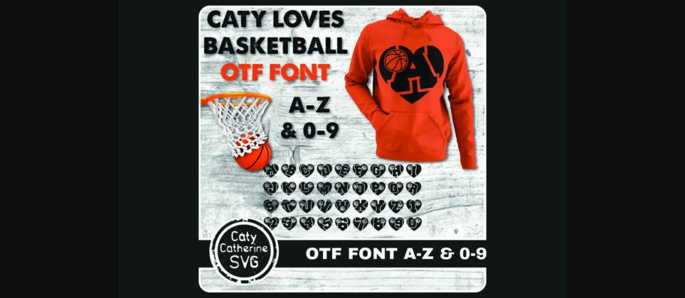 Caty Loves Basketball Font Poster 3