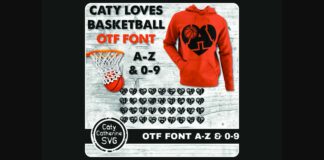 Caty Loves Basketball Font Poster 1