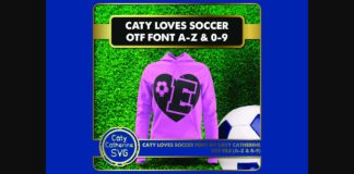 Caty Loves Soccer Font Poster 1