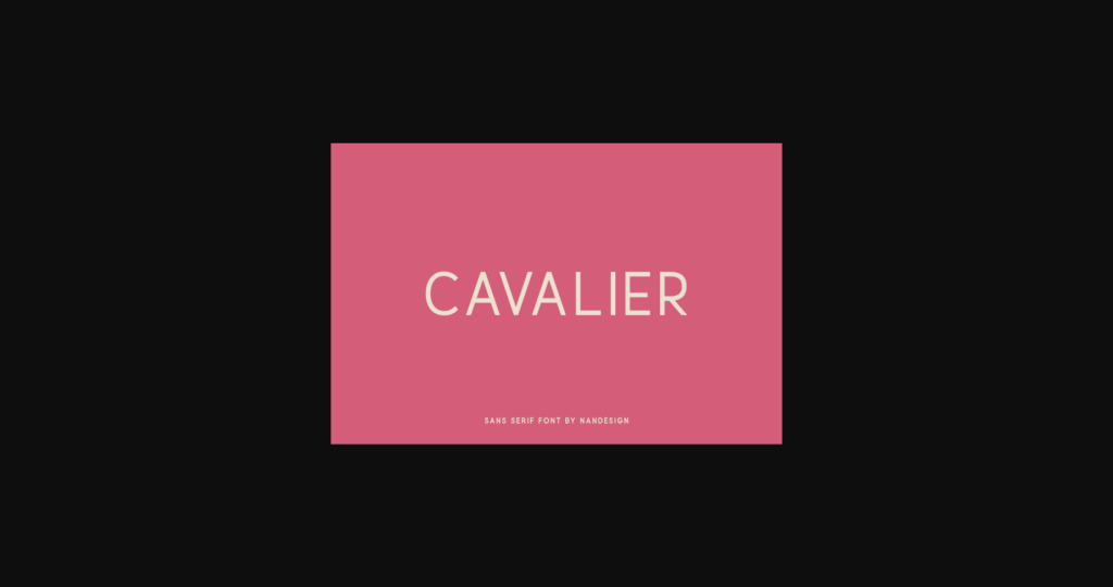 Cavalier Font Poster 3