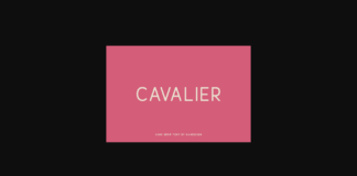 Cavalier Font Poster 1