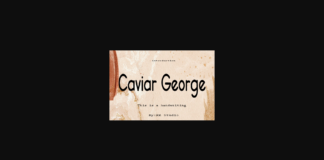 Caviar George Font Poster 1