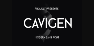 Cavigen Font Poster 1