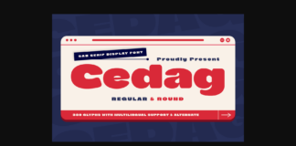 Cedag Font Poster 1