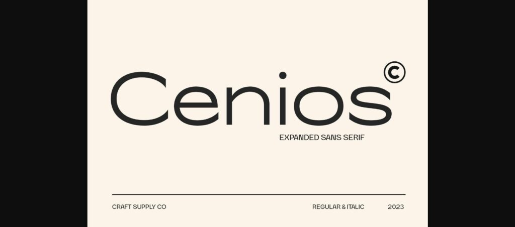 Cenios Font Poster 3