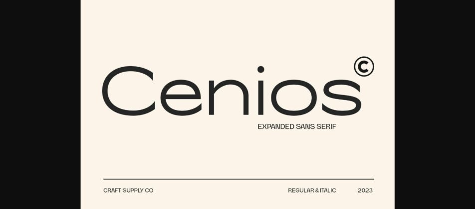 Cenios Font Poster 3