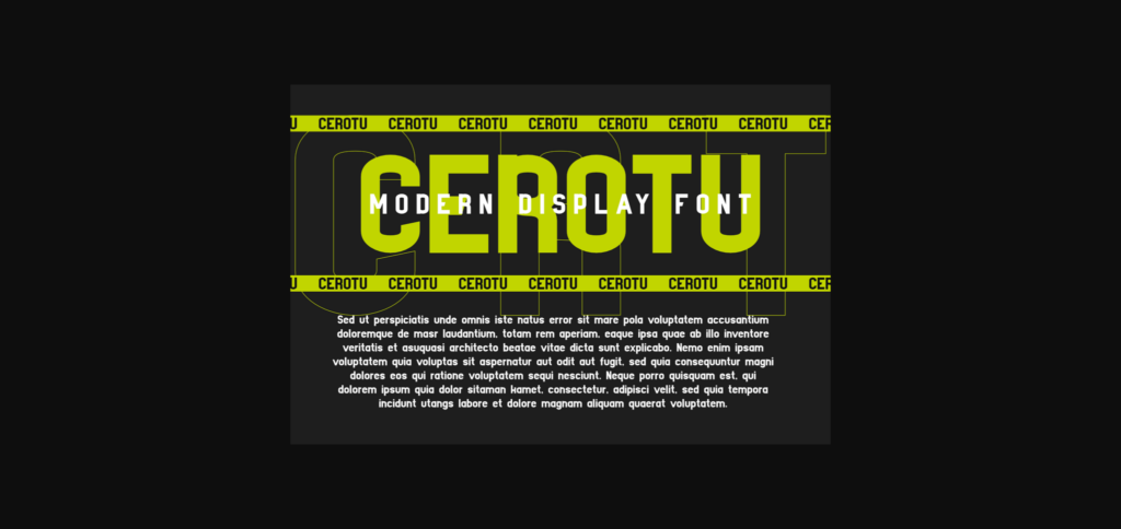 Cerotu Font Poster 2