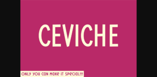 Ceviche Font Poster 1