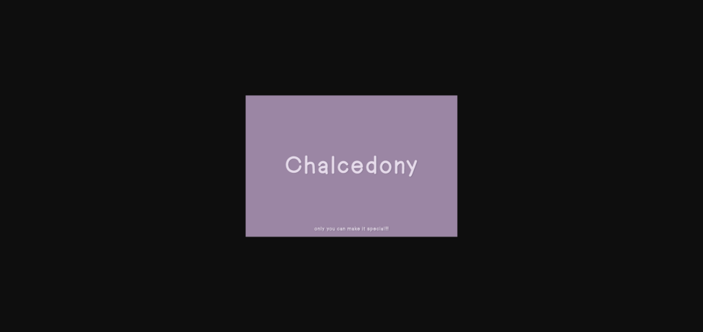 Chalcedony Font Poster 3