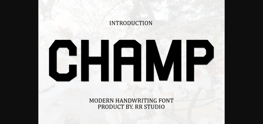 Champ Font Poster 3