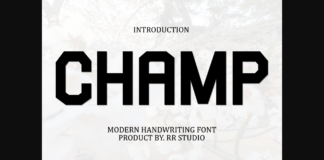 Champ Font Poster 1