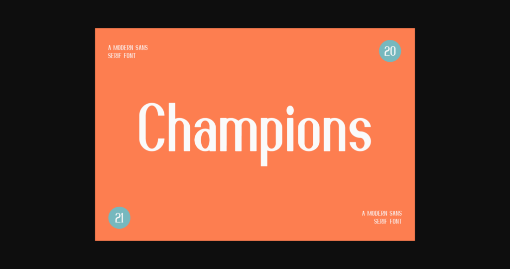 Champions Font Poster 3