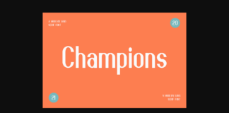 Champions Font Poster 1