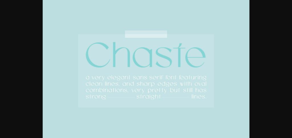 Chaste Font Poster 10