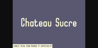 Chateau Sucre Font Poster 1