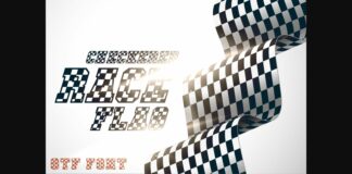 Checkered Race Font Poster 1