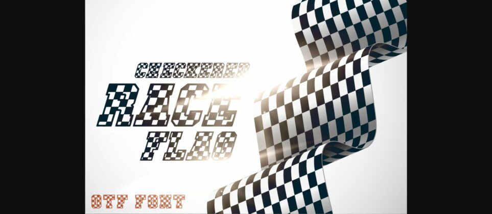 Checkered Race Font Poster 1