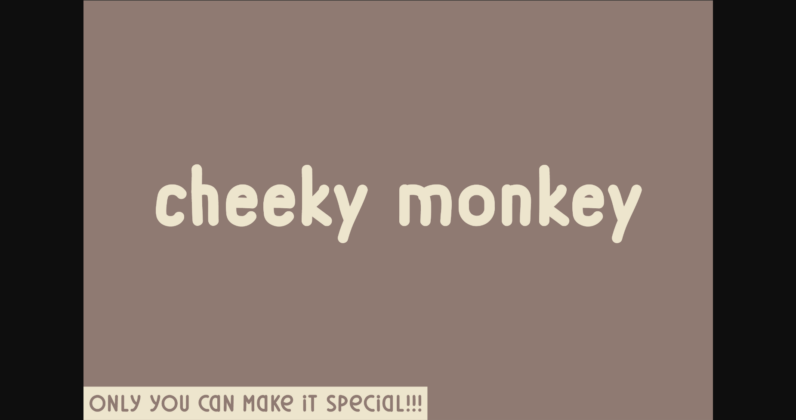 Cheeky Monkey Font Poster 3