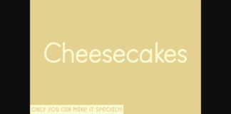Cheesecakes Font Poster 1