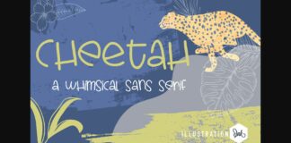 Cheetah Font Poster 1