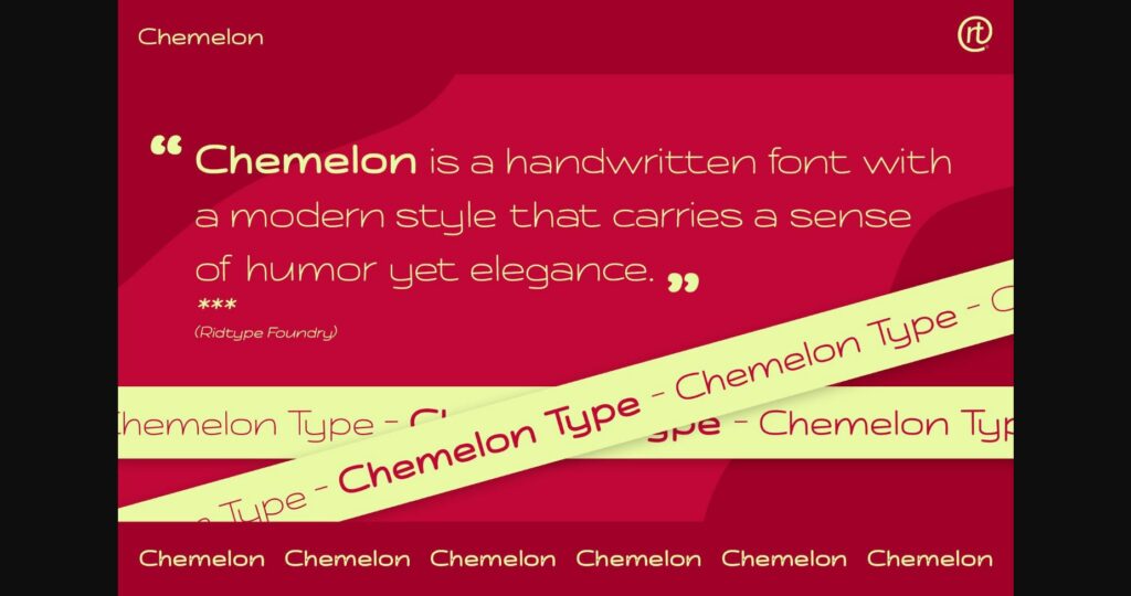 Chemelon Font Poster 6