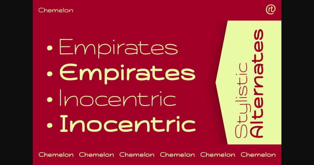 Chemelon Font Poster 10