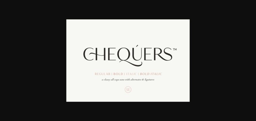 Chequers Font Poster 1