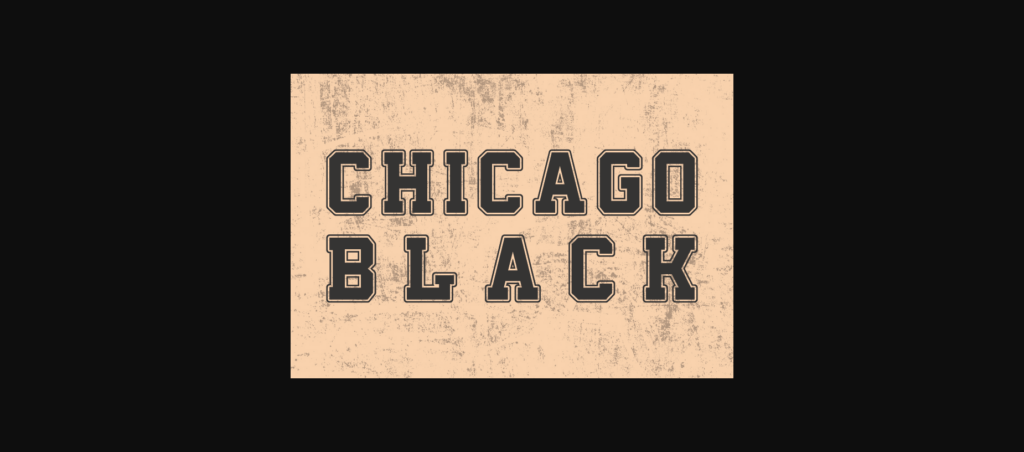 Chicago Black Font Poster 1