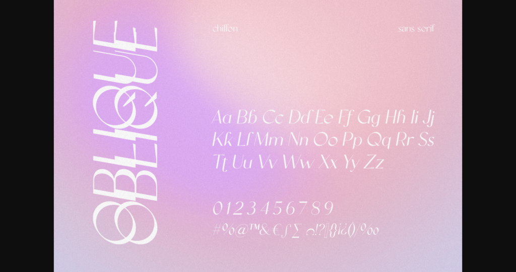 Chiffon Font Poster 8