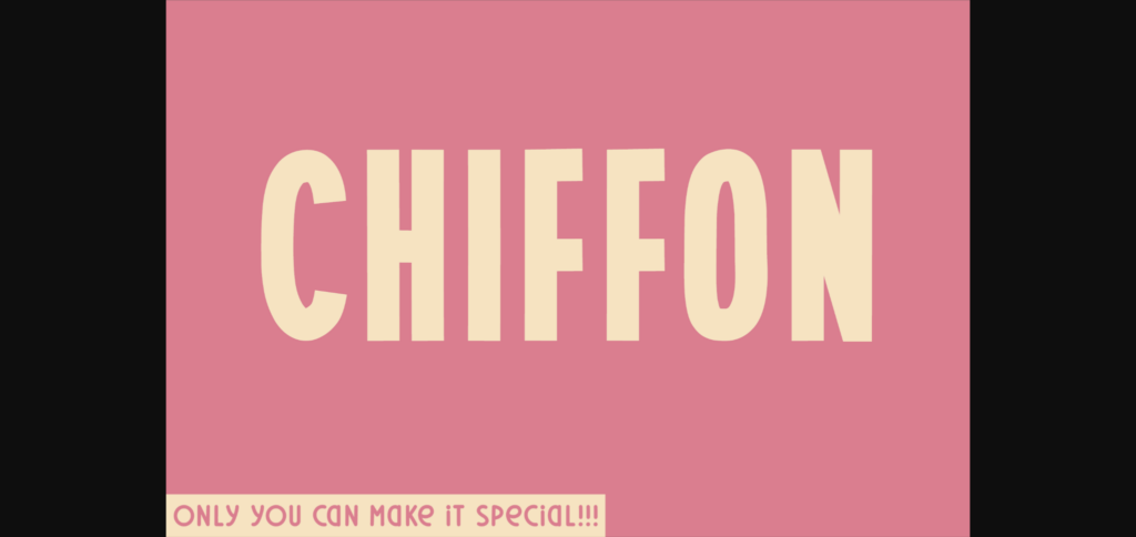 Chiffon Font Poster 3