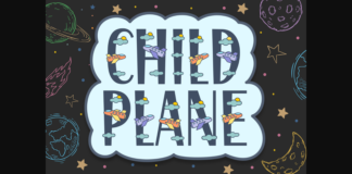 Child Plane Font Poster 1
