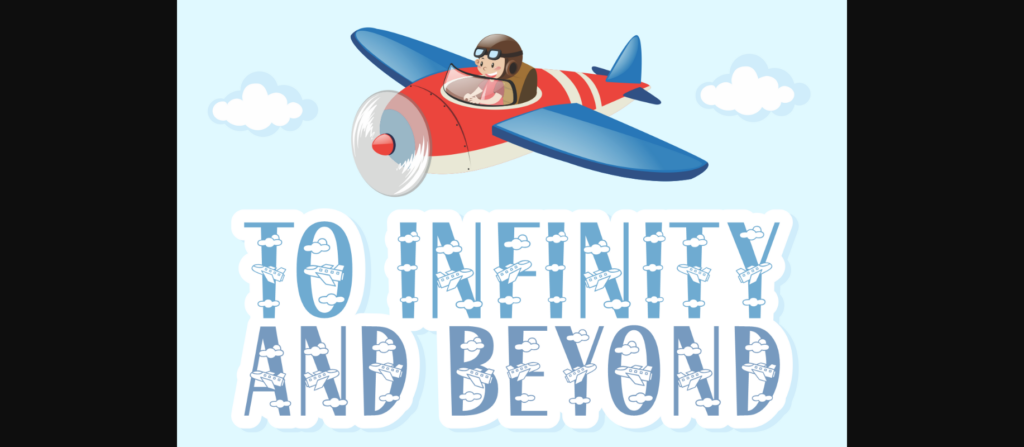 Child Plane Font Poster 4