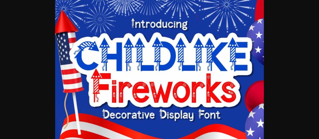 Childlike Fireworks Font Poster 3