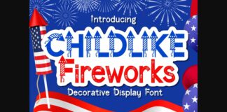 Childlike Fireworks Font Poster 1