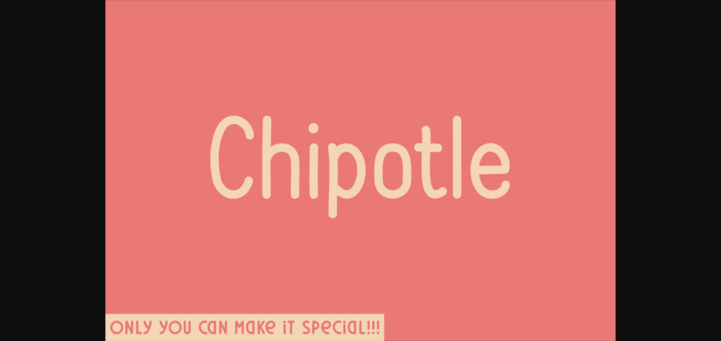 Chipotle Font Poster 3