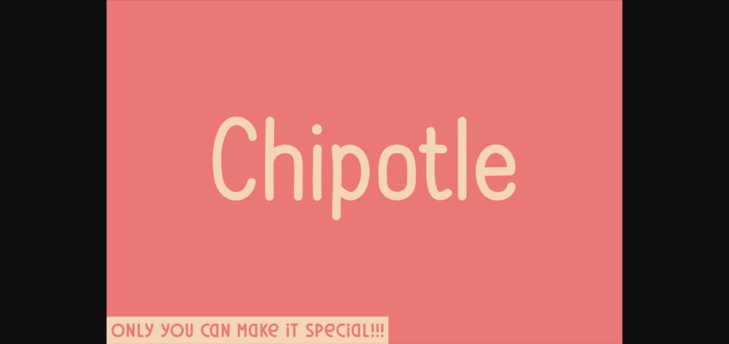 Chipotle Font Poster 1