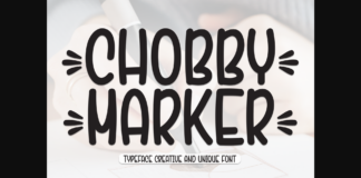 Chobby Marker Font Poster 1