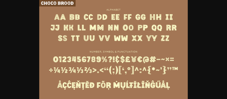 Choco Brood Font Poster 8