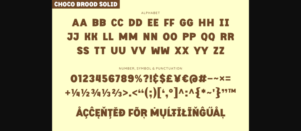 Choco Brood Font Poster 9